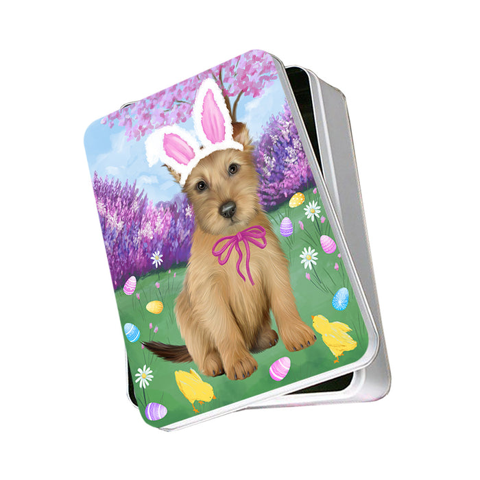 Easter Holiday Australian Terrier Dog Photo Storage Tin PITN56814