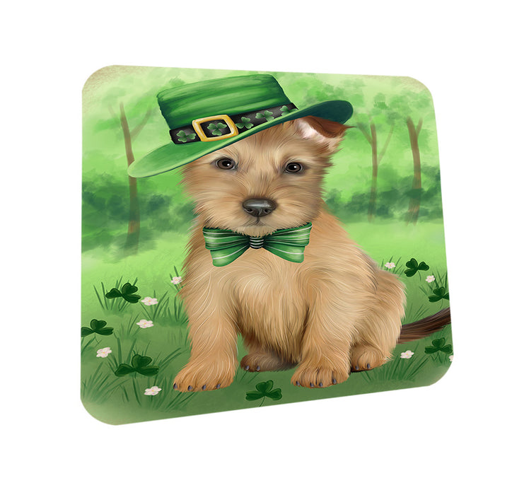 St. Patricks Day Irish Portrait Australian Terrier Dog Coasters Set of 4 CST56933