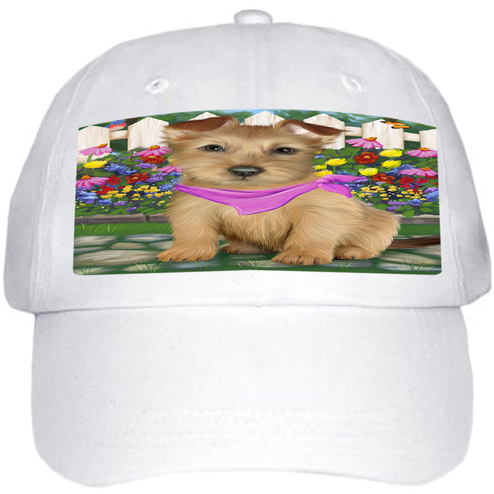 Spring Floral Australian Terrier Dog Ball Hat Cap HAT60429