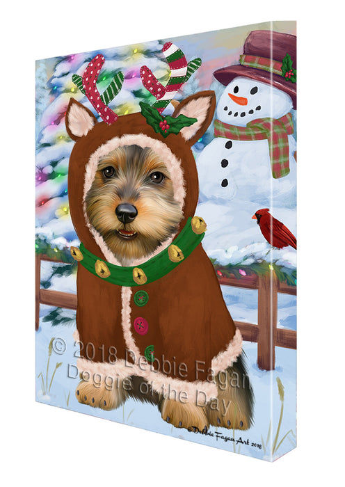 Christmas Gingerbread House Candyfest Australian Terrier Dog Canvas Print Wall Art Décor CVS127655