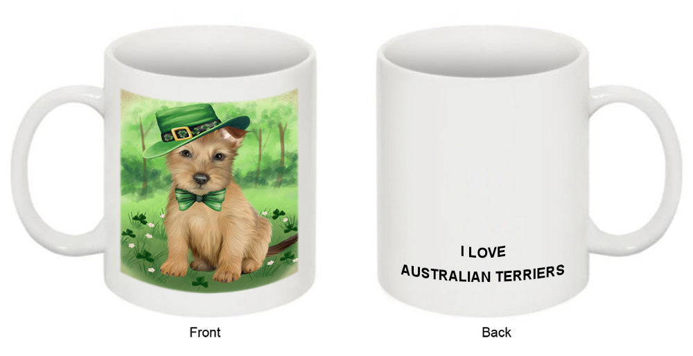 St. Patricks Day Irish Portrait Australian Terrier Dog Coffee Mug MUG52373