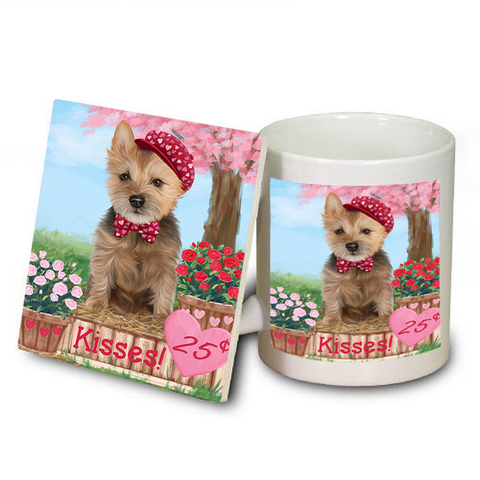 Rosie 25 Cent Kisses Australian Terrier Dog Mug and Coaster Set MUC55797