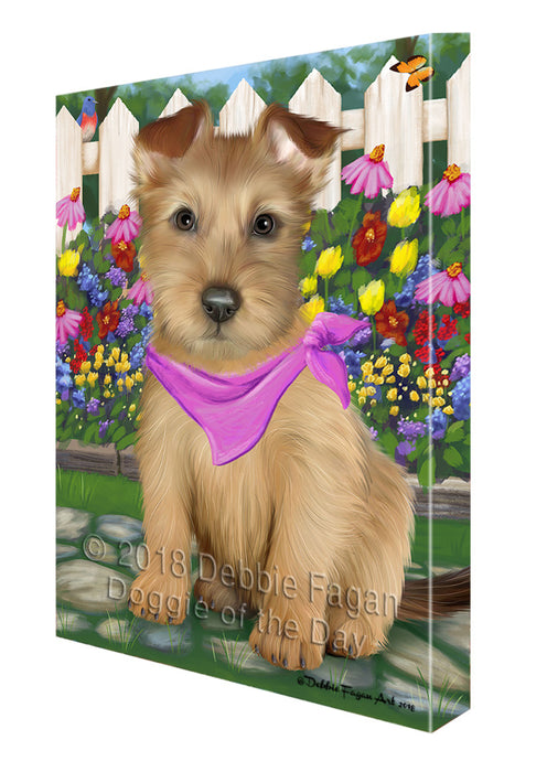Spring Floral Australian Terrier Dog Canvas Print Wall Art Décor CVS86885
