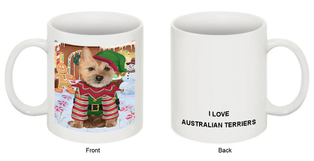 Christmas Gingerbread House Candyfest Australian Terrier Dog Coffee Mug MUG51558