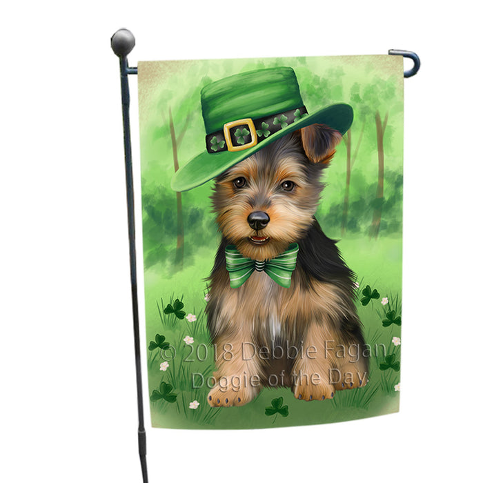 St. Patricks Day Irish Portrait Australian Terrier Dog Garden Flag GFLG64944