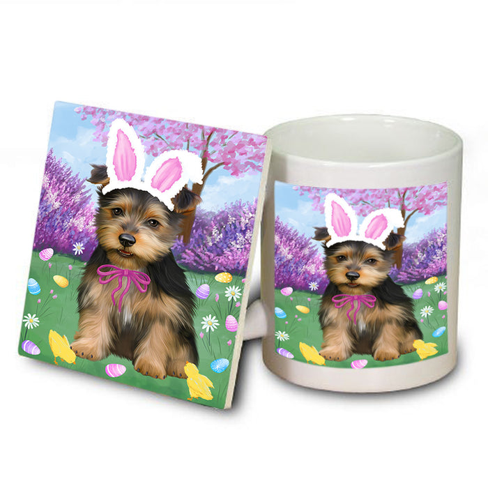 Easter Holiday Australian Terrier Dog Mug and Coaster Set MUC56864