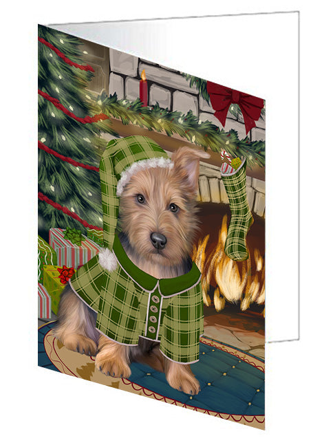 The Stocking was Hung Great Pyrenee Dog Handmade Artwork Assorted Pets Greeting Cards and Note Cards with Envelopes for All Occasions and Holiday Seasons GCD70487