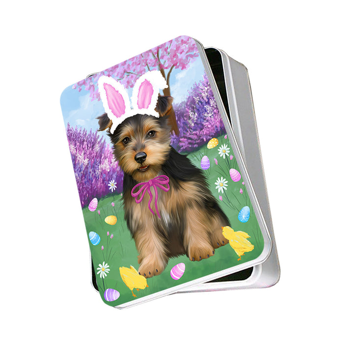 Easter Holiday Australian Terrier Dog Photo Storage Tin PITN56815