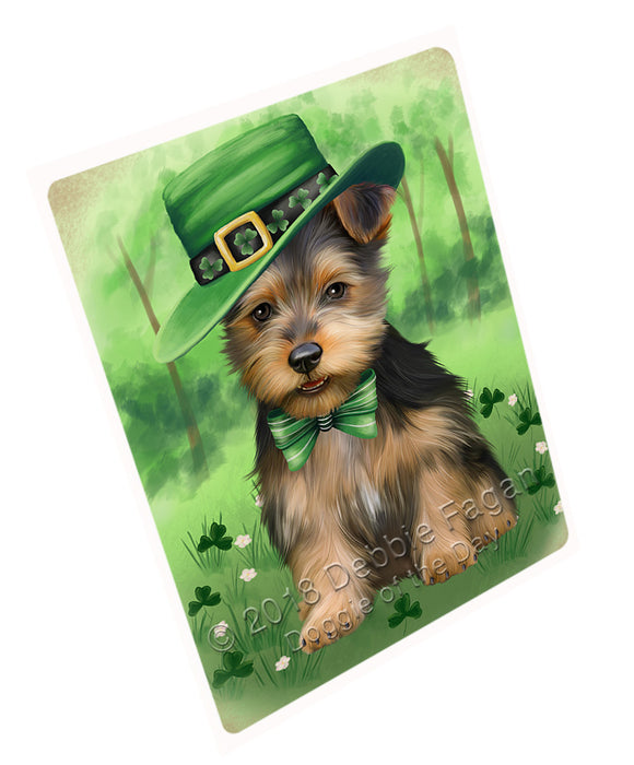 St. Patricks Day Irish Portrait Australian Terrier Dog Refrigerator / Dishwasher Magnet RMAG104268