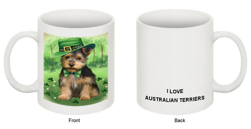 St. Patricks Day Irish Portrait Australian Terrier Dog Coffee Mug MUG52374
