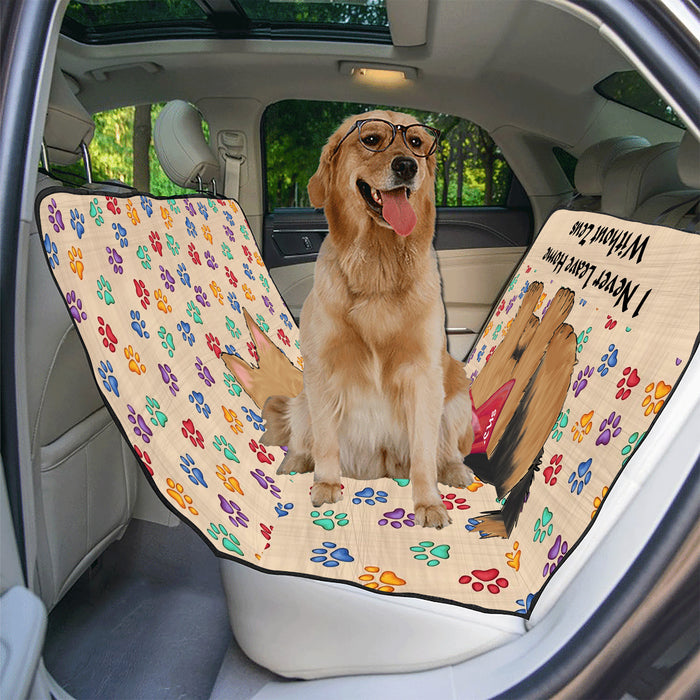 Personalized I Never Leave Home Paw Print Australian Terrier Dogs Pet Back Car Seat Cover