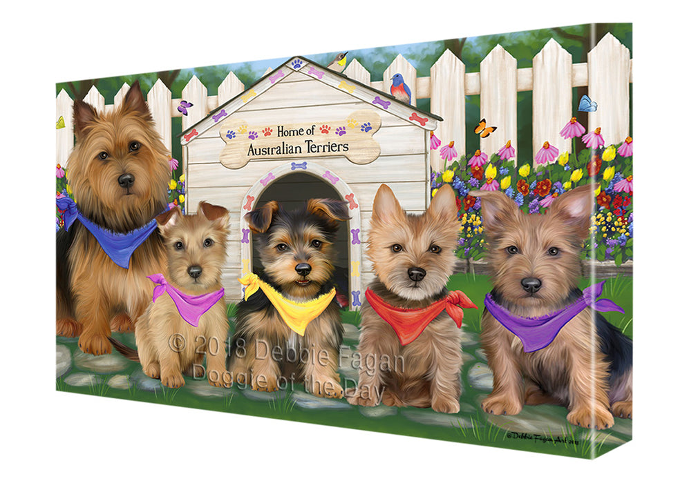 Spring Dog House Australian Terriers Dog Canvas Print Wall Art Décor CVS86588