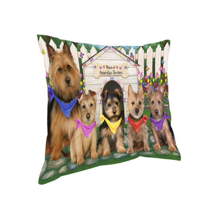 Spring Dog House Australian Terriers Dog Pillow PIL64952