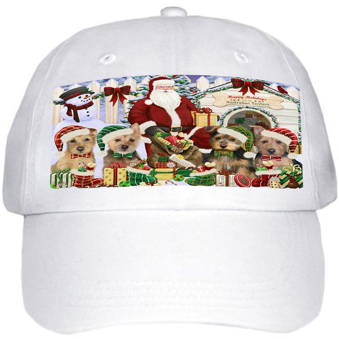 Christmas Dog House Australian Terriers Dog Ball Hat Cap HAT61518