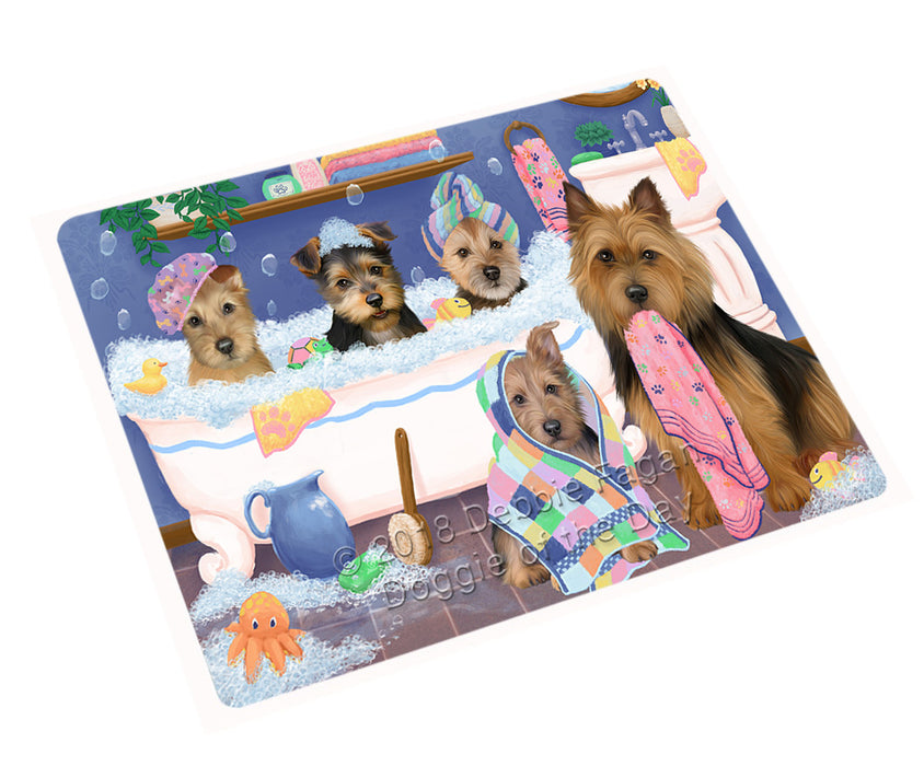 Rub A Dub Dogs In A Tub Australian Terriers Dog Magnet MAG75411 (Small 5.5" x 4.25")