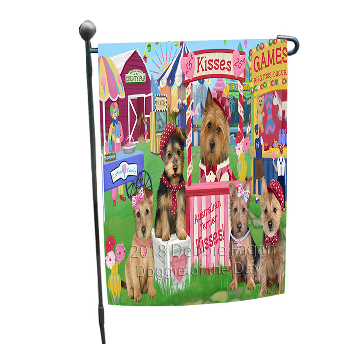 Carnival Kissing Booth Australian Terriers Dog Garden Flag GFLG56326