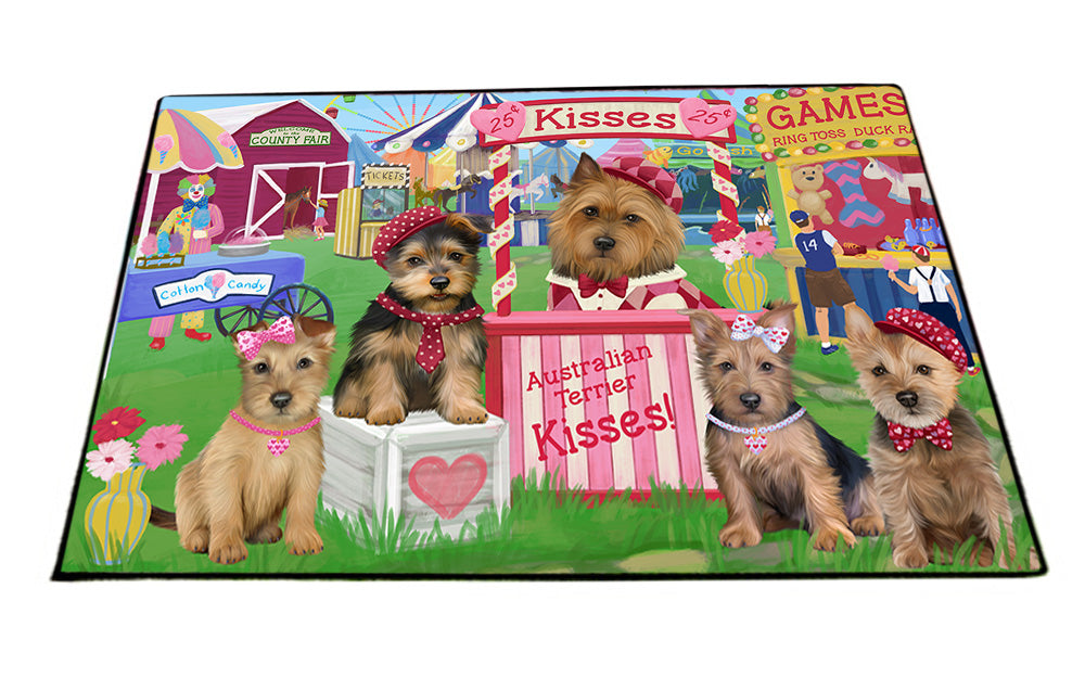 Carnival Kissing Booth Australian Terriers Dog Floormat FLMS52875