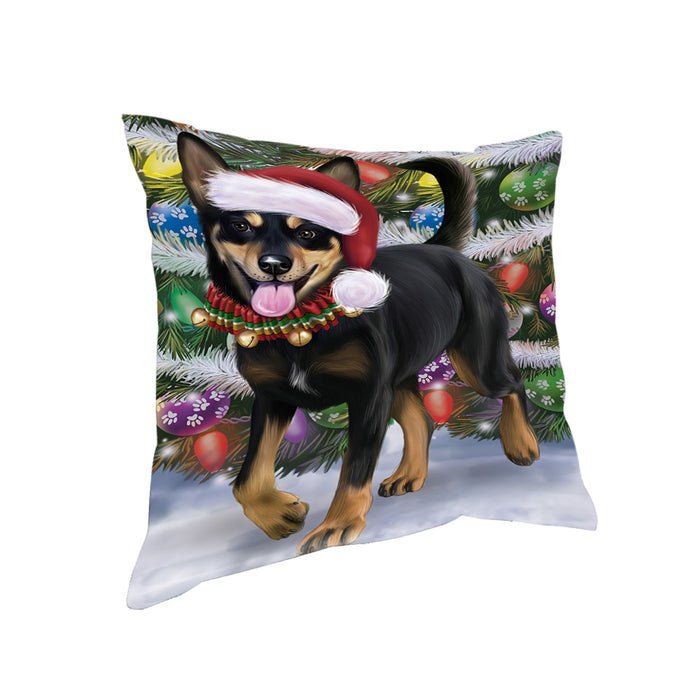 Trotting in the Snow Australian Kelpie Dog Pillow with Top Quality High-Resolution Images - Ultra Soft Pet Pillows for Sleeping - Reversible & Comfort - Ideal Gift for Dog Lover - Cushion for Sofa Couch Bed - 100% Polyester, PILA90994