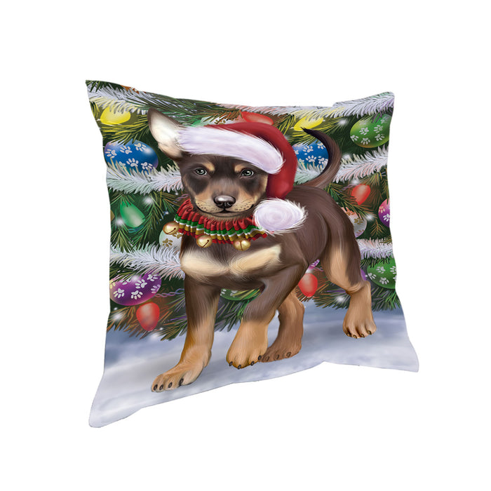 Trotting in the Snow Australian Kelpie Dog Pillow with Top Quality High-Resolution Images - Ultra Soft Pet Pillows for Sleeping - Reversible & Comfort - Ideal Gift for Dog Lover - Cushion for Sofa Couch Bed - 100% Polyester, PILA91000