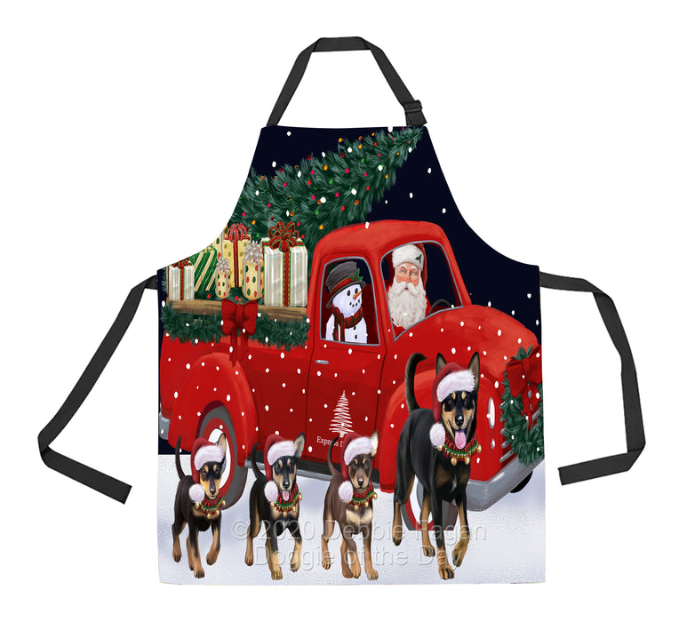 Christmas Express Delivery Red Truck Running Australian Kelpies Dogs Apron Apron-48097