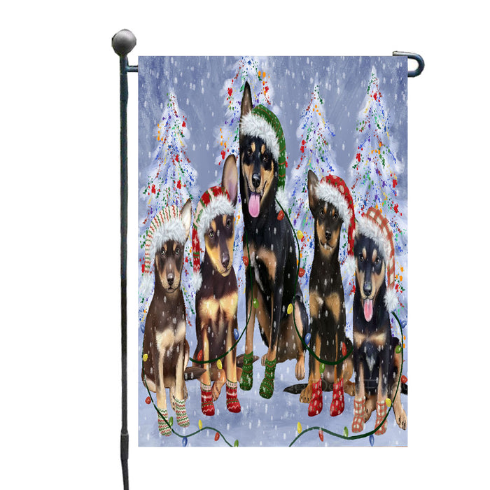 Christmas Lights and Australian Kelpies Dogs Garden Flags- Outdoor Double Sided Garden Yard Porch Lawn Spring Decorative Vertical Home Flags 12 1/2"w x 18"h