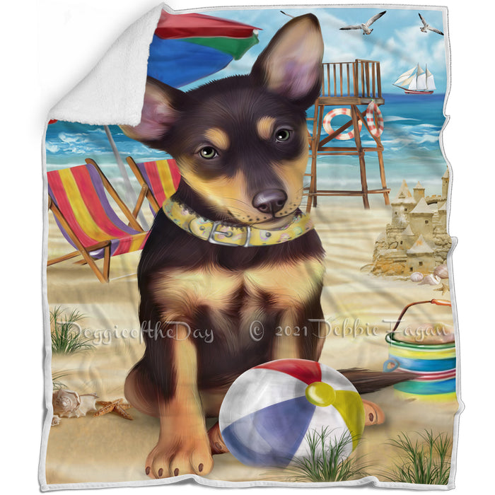 Pet Friendly Beach Australian Kelpie Dog Blanket BLNKT65397