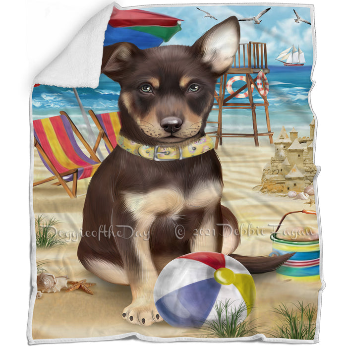 Pet Friendly Beach Australian Kelpie Dog Blanket BLNKT65406