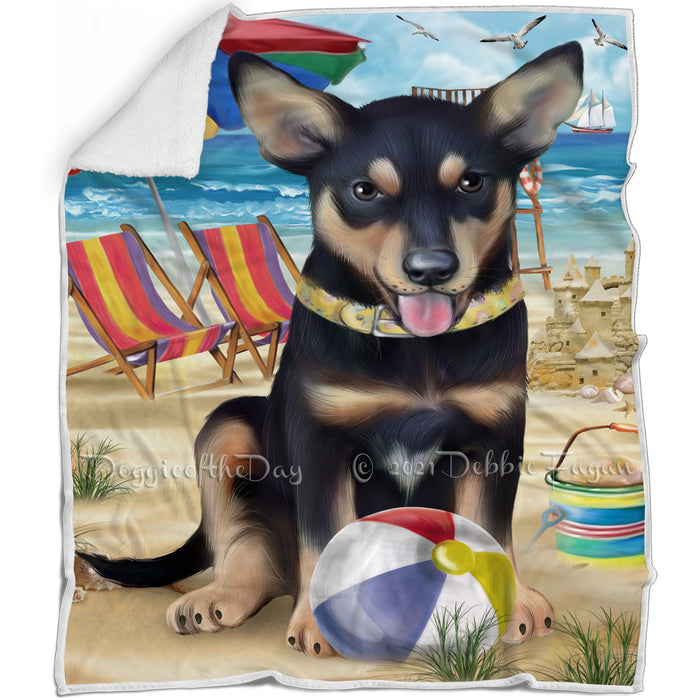 Pet Friendly Beach Australian Kelpie Dog Blanket BLNKT65415