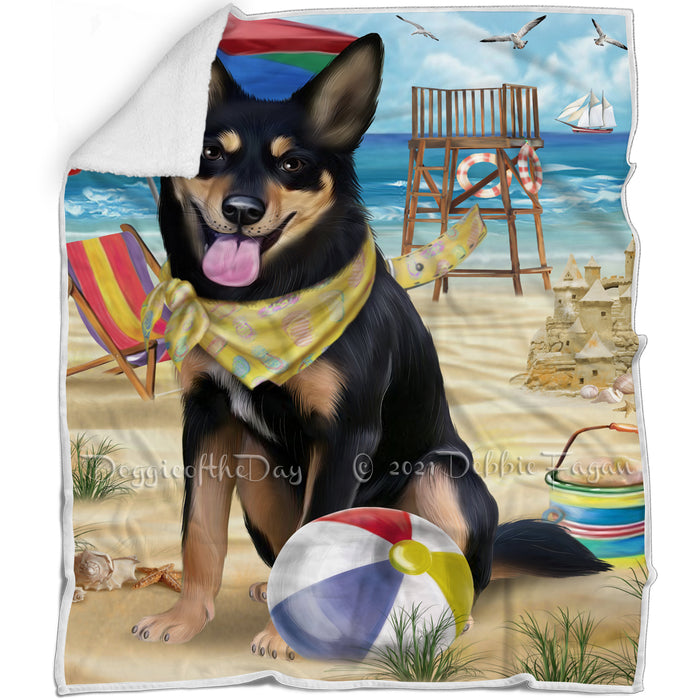 Pet Friendly Beach Australian Kelpie Dog Blanket BLNKT65424