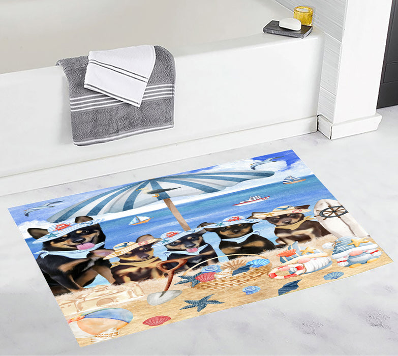 Australian Kelpie Personalized Bath Mat, Explore a Variety of Custom Designs, Anti-Slip Bathroom Rug Mats, Pet and Dog Lovers Gift