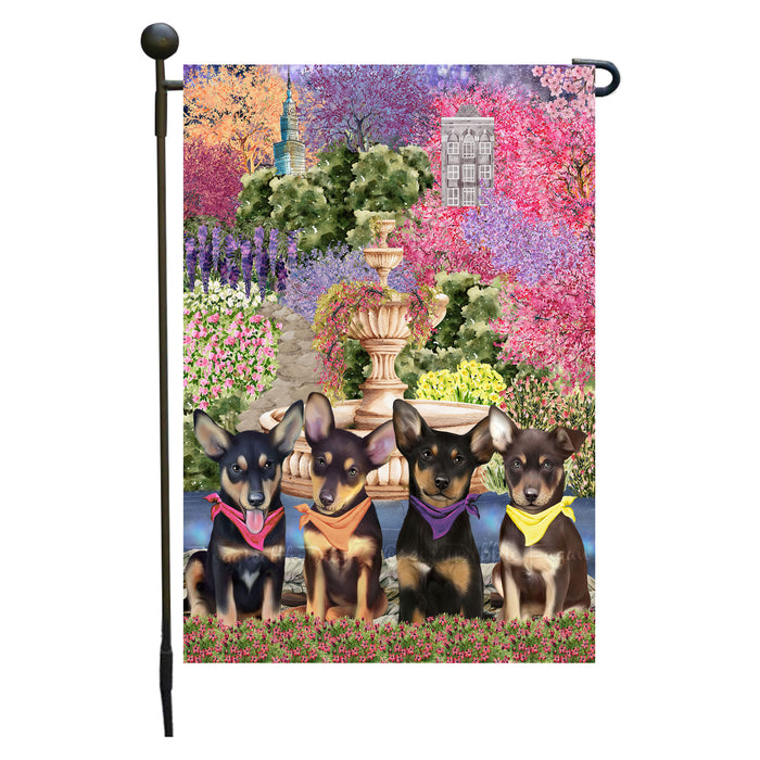 Australian Kelpie Dogs Garden Flag: Explore a Variety of Designs, Weather Resistant, Double-Sided, Custom, Personalized, Outside Garden Yard Decor, Flags for Dog and Pet Lovers
