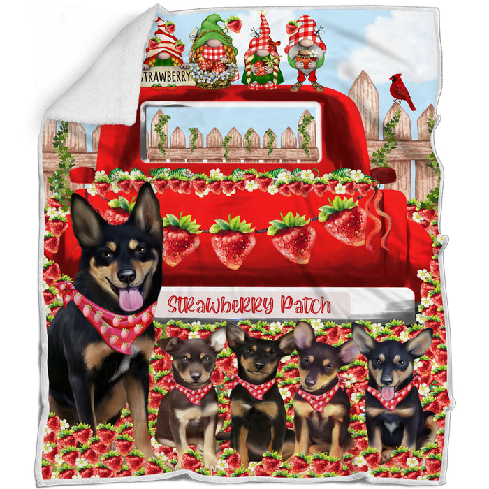 Australian Kelpie Bed Blanket, Explore a Variety of Designs, Custom, Soft and Cozy, Personalized, Throw Woven, Fleece and Sherpa, Gift for Pet and Dog Lovers