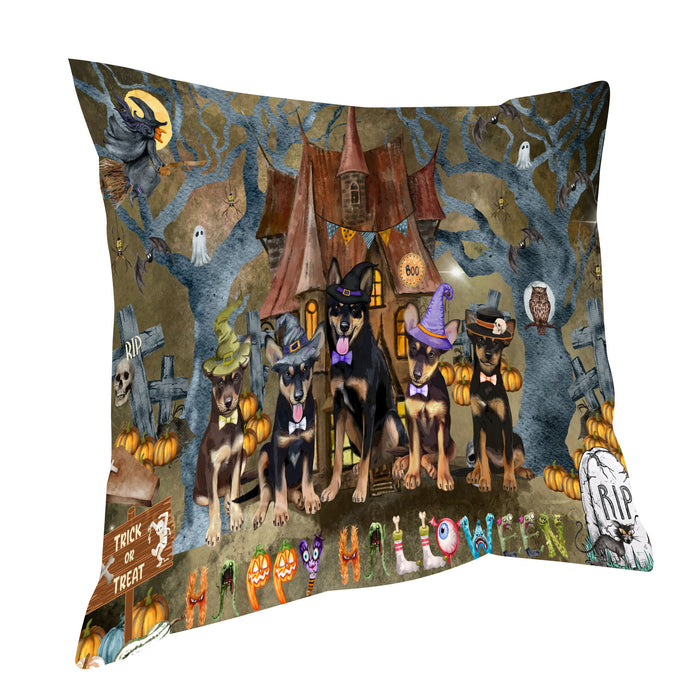 Australian Kelpie Pillow: Explore a Variety of Designs, Custom, Personalized, Pet Cushion for Sofa Couch Bed, Halloween Gift for Dog Lovers