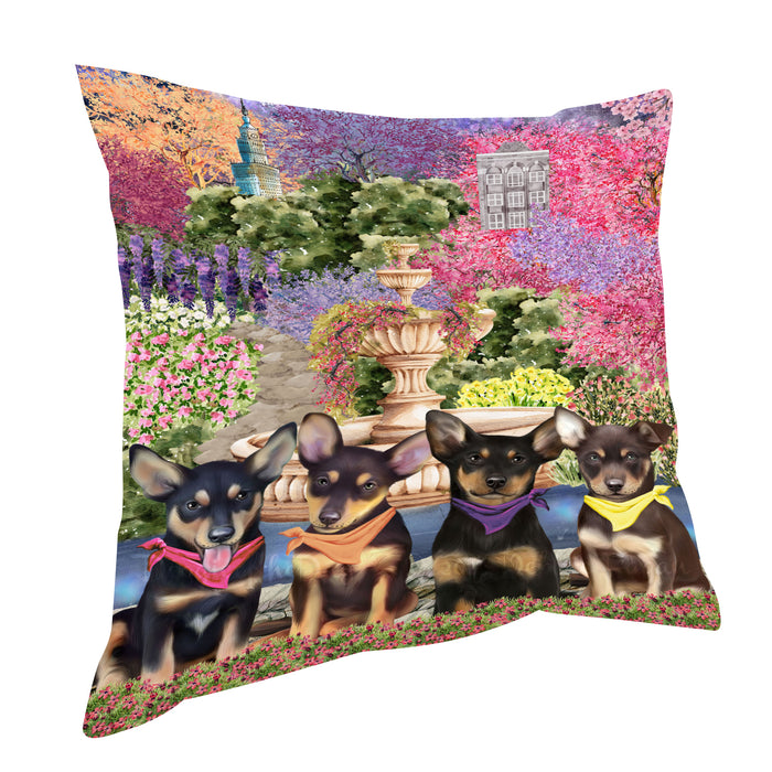 Australian Kelpie Throw Pillow: Explore a Variety of Designs, Custom, Cushion Pillows for Sofa Couch Bed, Personalized, Dog Lover's Gifts
