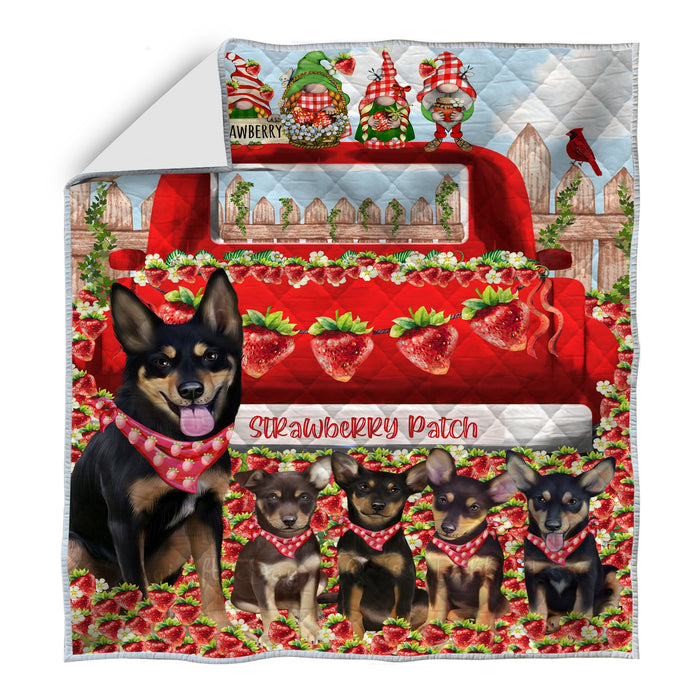 Australian Kelpie Bed Quilt, Explore a Variety of Designs, Personalized, Custom, Bedding Coverlet Quilted, Pet and Dog Lovers Gift
