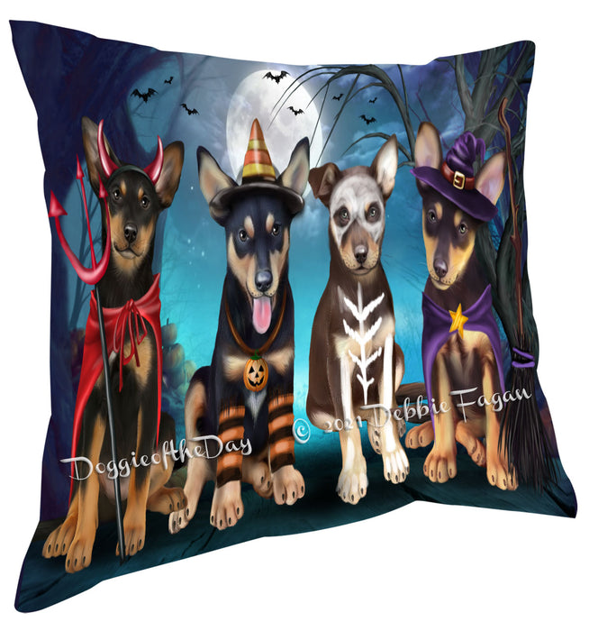 Happy Halloween Trick or Treat Australian Kelpies Dogs Pillow with Top Quality High-Resolution Images - Ultra Soft Pet Pillows for Sleeping - Reversible & Comfort - Ideal Gift for Dog Lover - Cushion for Sofa Couch Bed - 100% Polyester, PILA88450