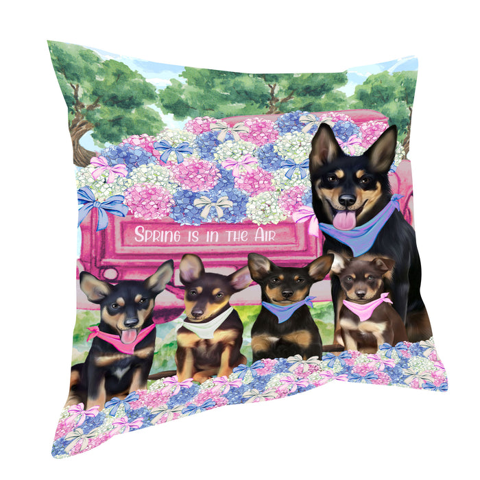 Australian Kelpie Pillow: Explore a Variety of Designs, Custom, Personalized, Pet Cushion for Sofa Couch Bed, Halloween Gift for Dog Lovers