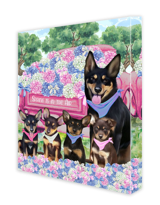 Australian Kelpie Dogs Wall Art Canvas, Explore a Variety of Designs, Personalized Digital Painting, Custom, Ready to Hang Room Decor, Gift for Pet Lovers