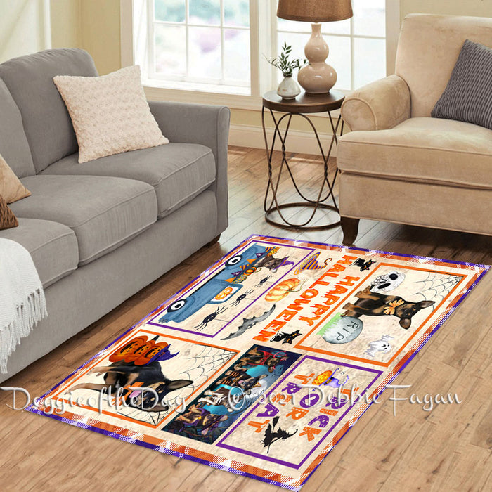 Happy Halloween Trick or Treat Australian Kelpies Dogs Polyester Living Room Carpet Area Rug ARUG65403