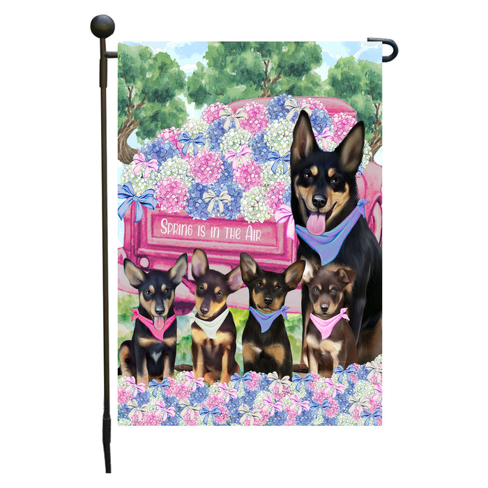 Australian Kelpie Dogs Garden Flag: Explore a Variety of Personalized Designs, Double-Sided, Weather Resistant, Custom, Outdoor Garden Yard Decor for Dog and Pet Lovers