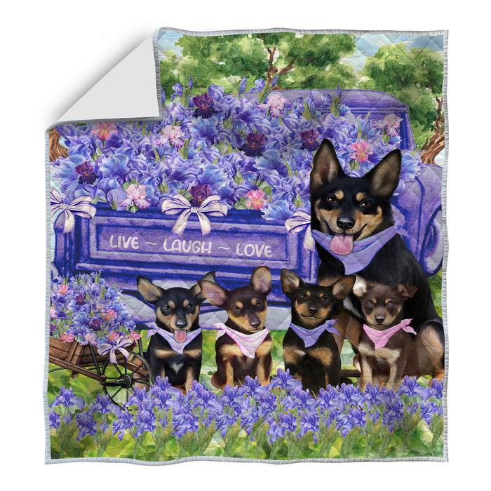 Australian Kelpie Quilt, Explore a Variety of Bedding Designs, Bedspread Quilted Coverlet, Custom, Personalized, Pet Gift for Dog Lovers