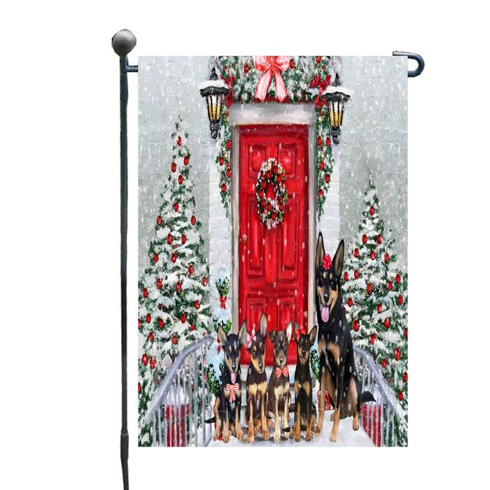 Christmas Holiday Welcome Australian Kelpies Dogs Garden Flags- Outdoor Double Sided Garden Yard Porch Lawn Spring Decorative Vertical Home Flags 12 1/2"w x 18"h