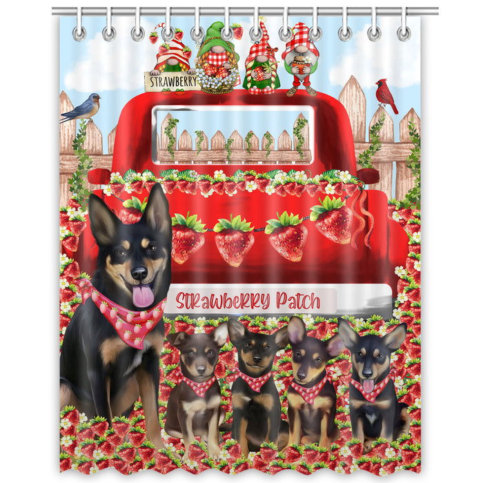 Australian Kelpie Shower Curtain, Explore a Variety of Custom Designs, Personalized, Waterproof Bathtub Curtains with Hooks for Bathroom, Gift for Dog and Pet Lovers