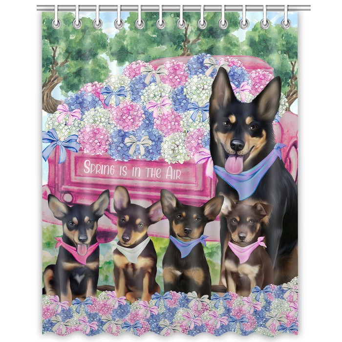 Australian Kelpie Shower Curtain: Explore a Variety of Designs, Custom, Personalized, Waterproof Bathtub Curtains for Bathroom with Hooks, Gift for Dog and Pet Lovers