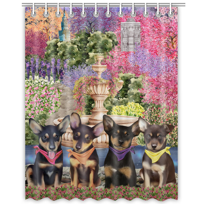 Australian Kelpie Shower Curtain, Personalized Bathtub Curtains for Bathroom Decor with Hooks, Explore a Variety of Designs, Custom, Pet Gift for Dog Lovers