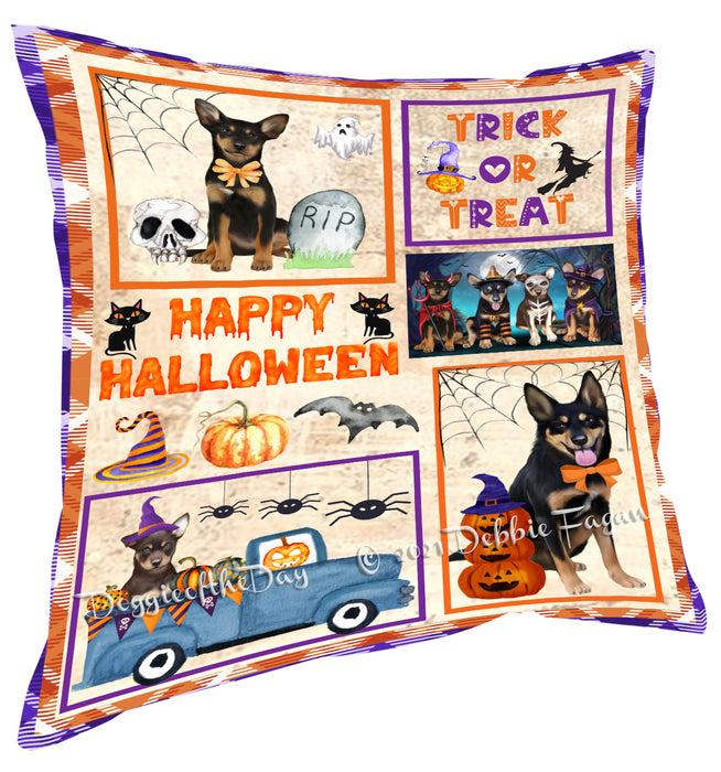 Happy Halloween Trick or Treat Australian Kelpies Dogs Pillow with Top Quality High-Resolution Images - Ultra Soft Pet Pillows for Sleeping - Reversible & Comfort - Ideal Gift for Dog Lover - Cushion for Sofa Couch Bed - 100% Polyester, PILA88144