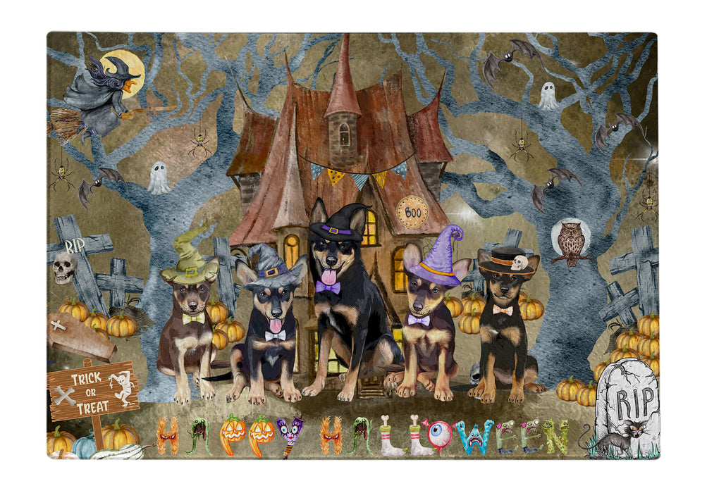 Australian Kelpie Cutting Board: Explore a Variety of Personalized Designs, Custom, Tempered Glass Kitchen Chopping Meats, Vegetables, Pet Gift for Dog Lovers