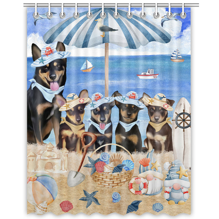 Australian Kelpie Shower Curtain, Explore a Variety of Personalized Designs, Custom, Waterproof Bathtub Curtains with Hooks for Bathroom, Dog Gift for Pet Lovers