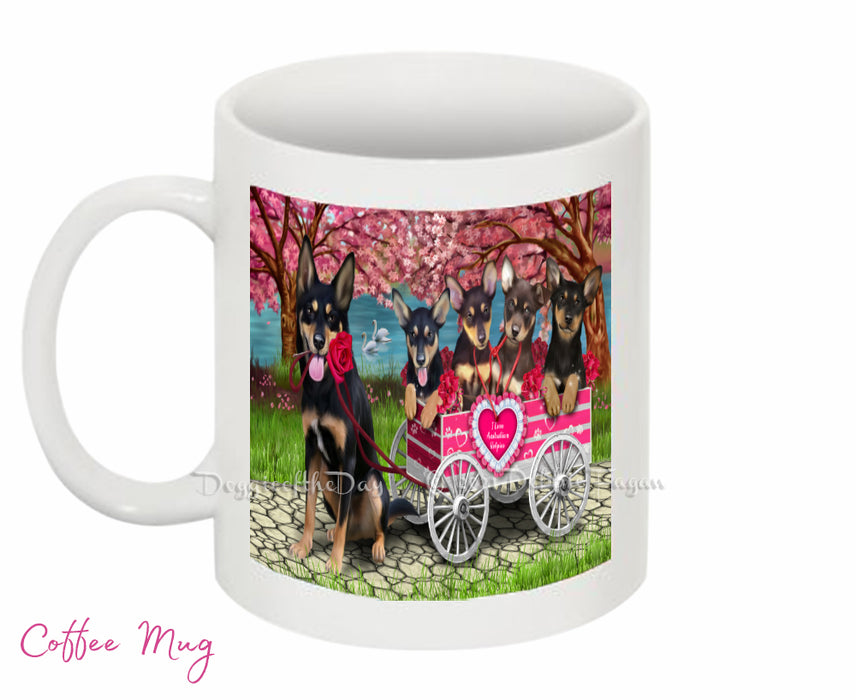 Mother's Day Gift Basket Australian Kelpie Dogs Blanket, Pillow, Coasters, Magnet, Coffee Mug and Ornament