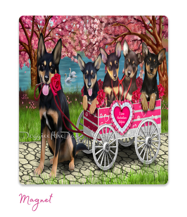 Mother's Day Gift Basket Australian Kelpie Dogs Blanket, Pillow, Coasters, Magnet, Coffee Mug and Ornament